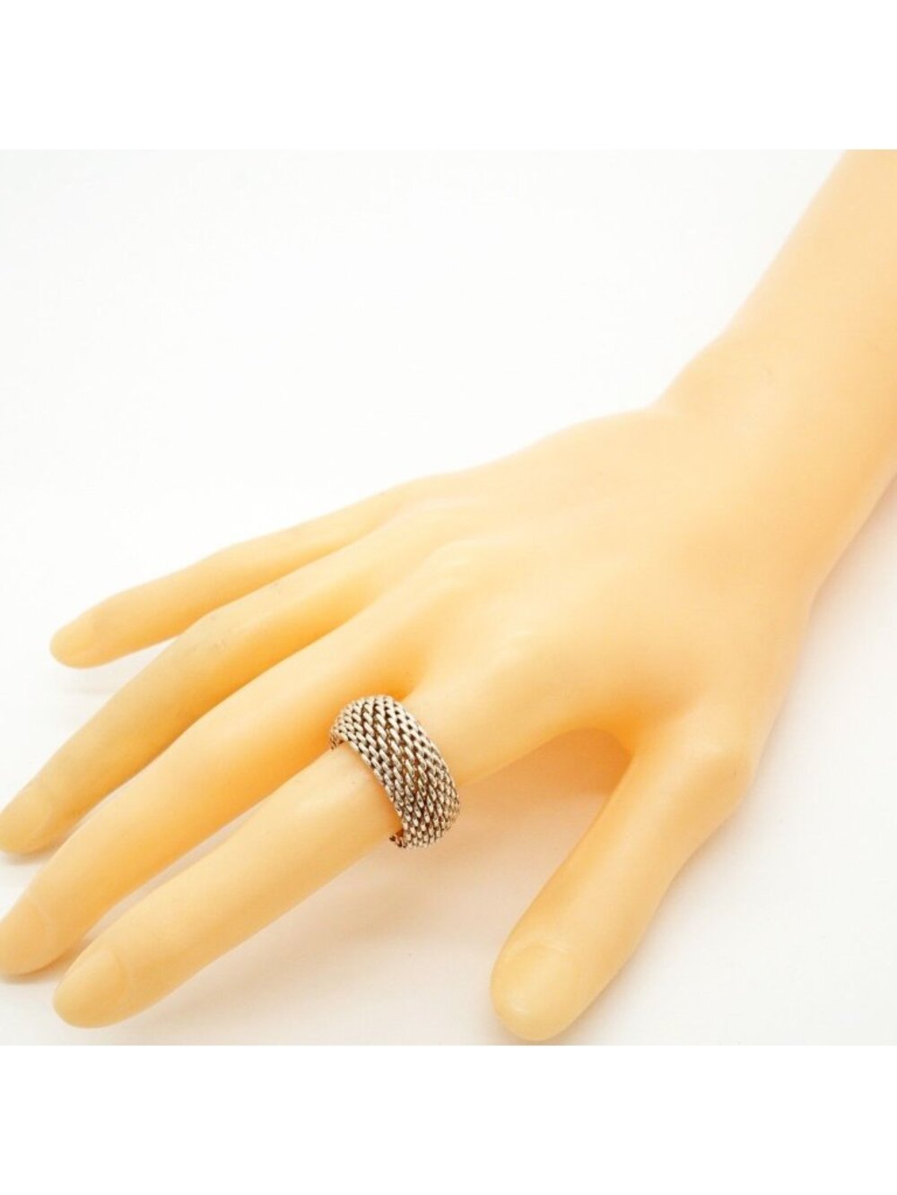 ★SOLD★ Tiffany & Co Ring Somerset Mesh 925 Sterling Silver - Picture 7 of 7